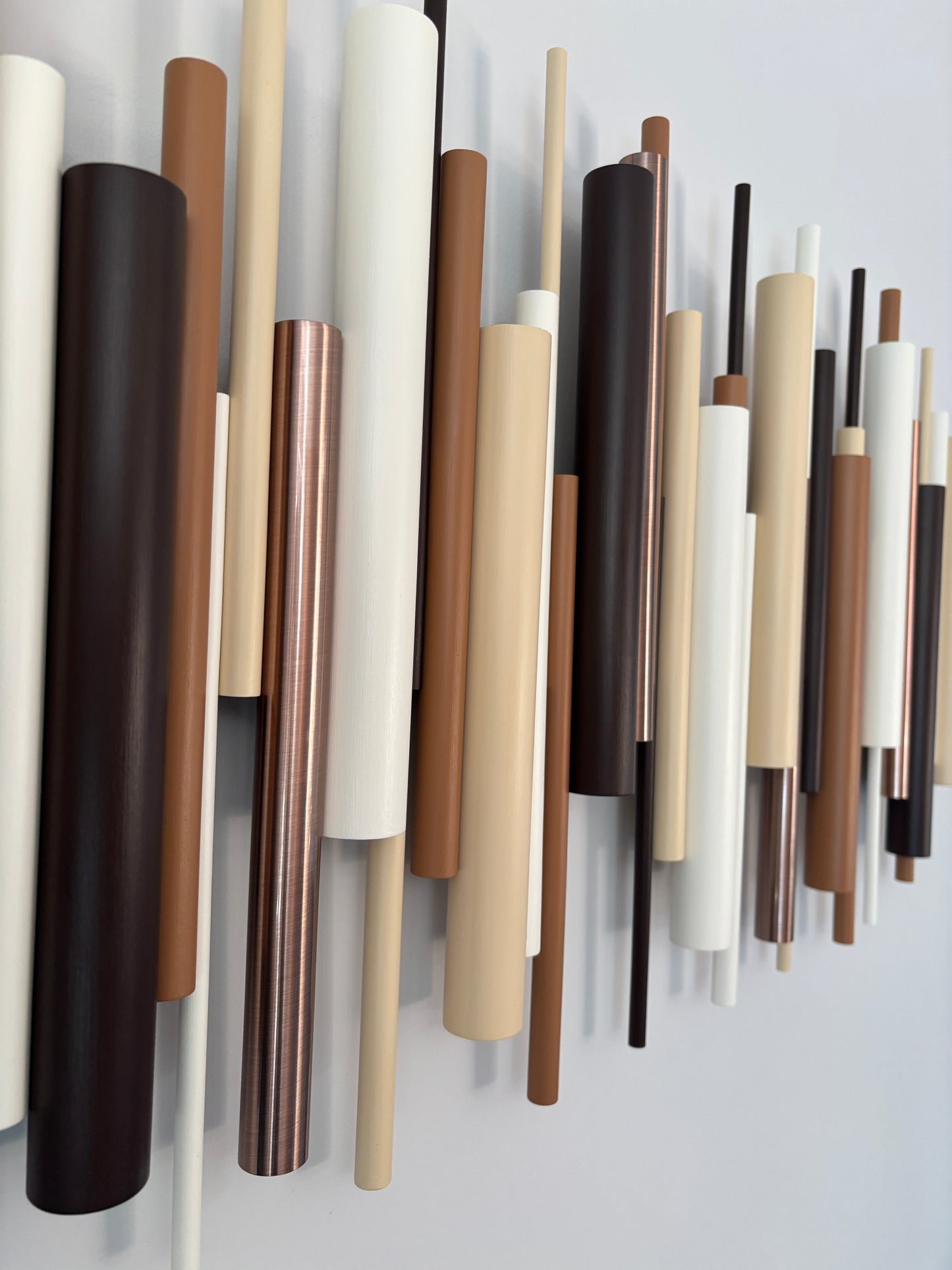 Dune - Neutral Wood Wall Sculpture | Modern Beige & Brown 3D Wall Art