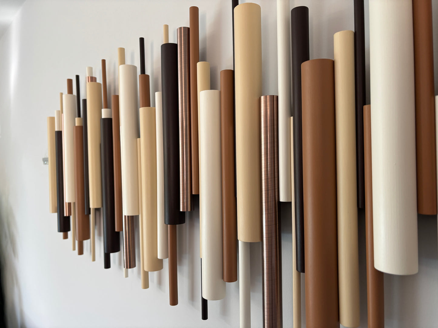 Dune - Neutral Wood Wall Sculpture | Modern Beige & Brown 3D Wall Art