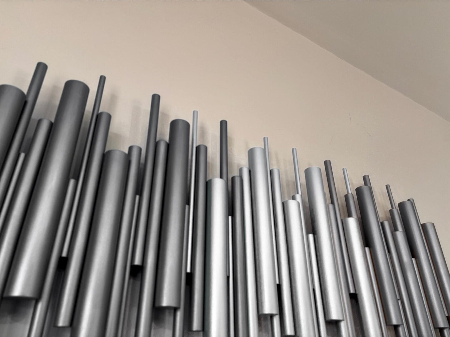 Frost – Silver & Grey Wood Wall Art | Handmade 3D Wall Sculpture