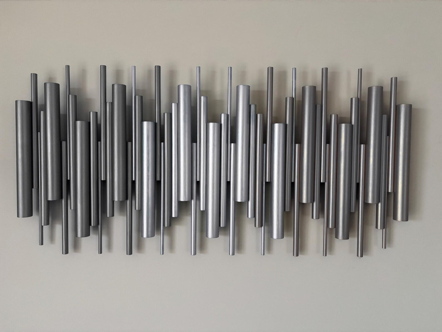 Frost – Silver & Grey Wood Wall Art | Handmade 3D Wall Sculpture