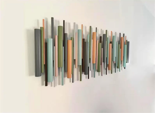Terrain – Earth Tone Wood Wall Art | Handmade Geometric 3D Wall Sculpture