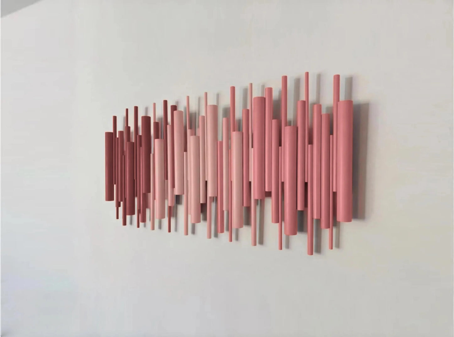 Handmade 3D Wood Wall Sculpture - Colour Pulse