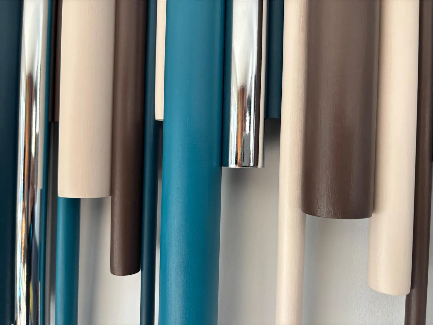 Lagoon – Beige, Petrol, Teal & Brown Wood Wall Art | Handmade 3D Wall Sculpture