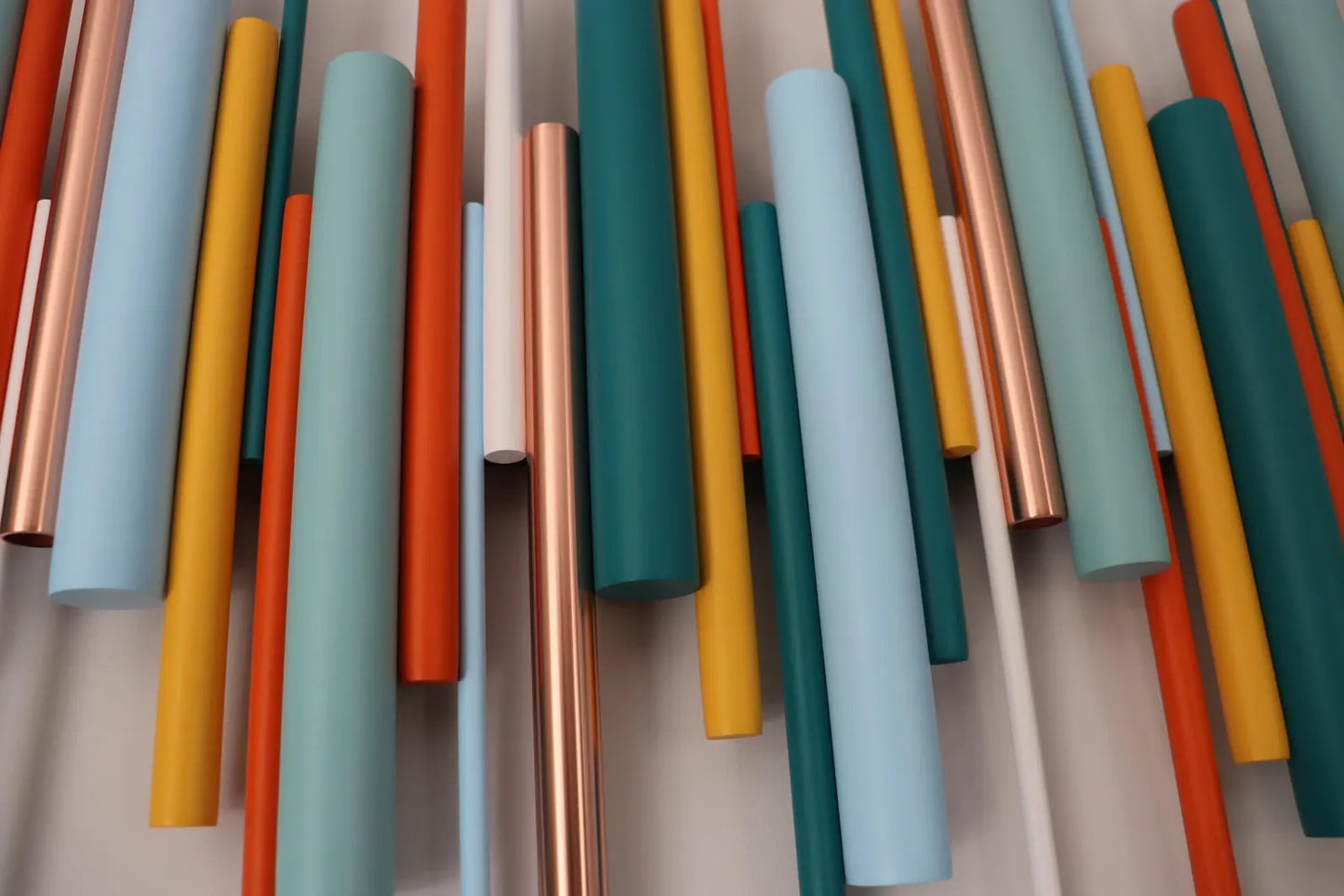 Fusion – Colourful Wood Wall Art | Handmade Geometric 3D Wall Sculpture