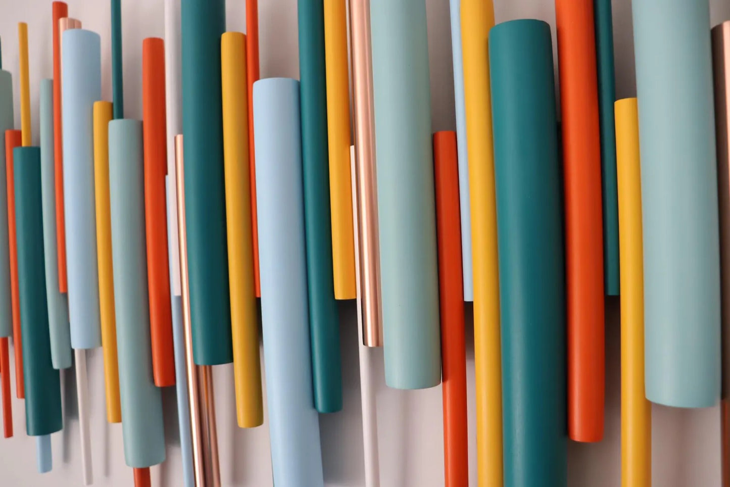Fusion – Colourful Wood Wall Art | Handmade Geometric 3D Wall Sculpture