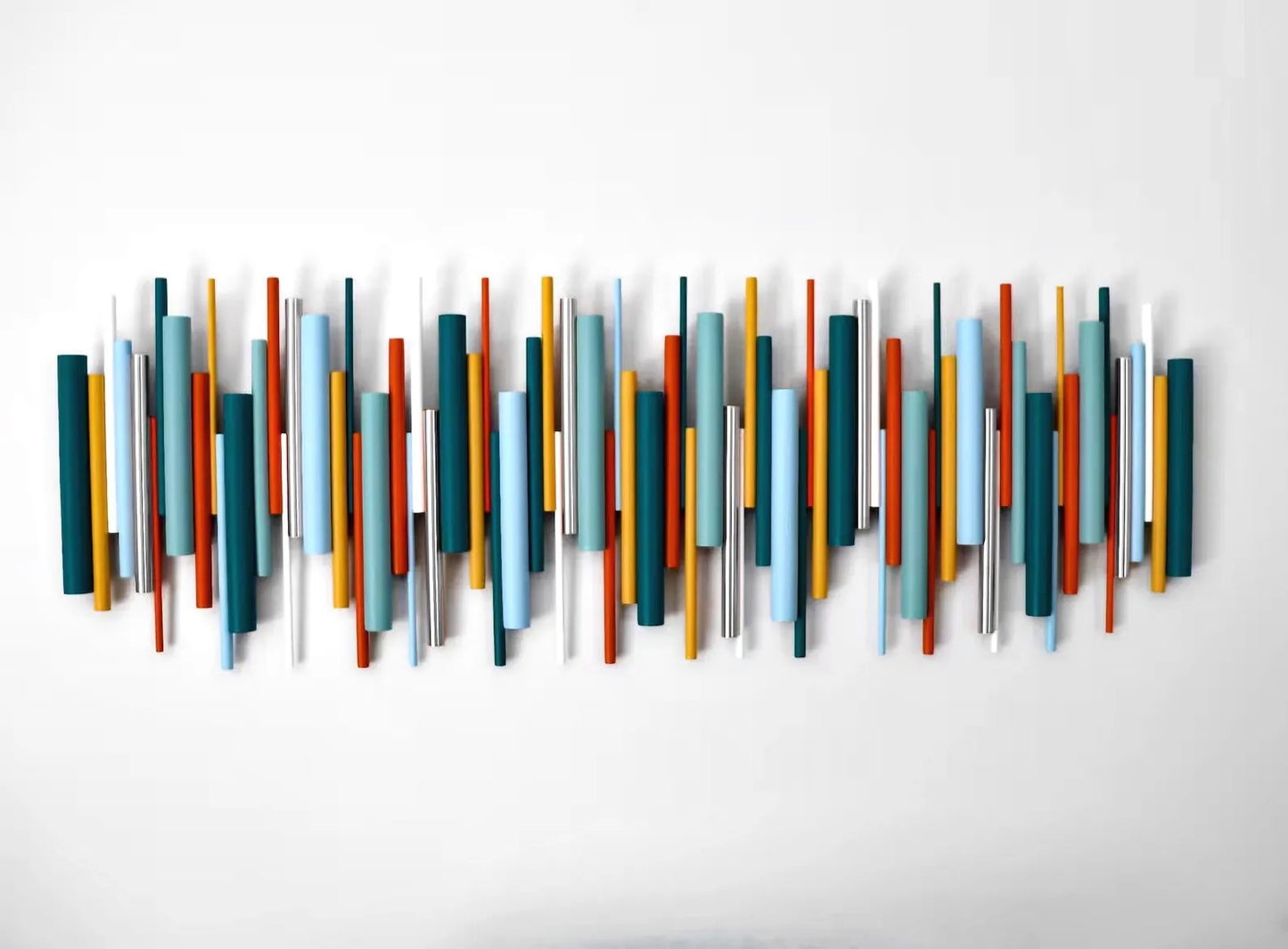 Fusion – Colourful Wood Wall Art | Handmade Geometric 3D Wall Sculpture