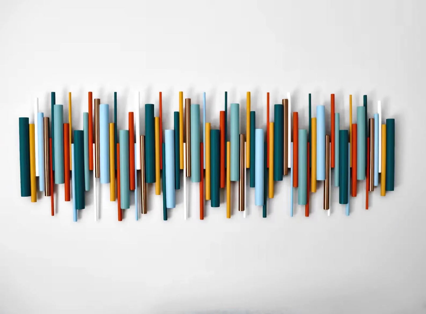 Fusion – Colourful Wood Wall Art | Handmade Geometric 3D Wall Sculpture