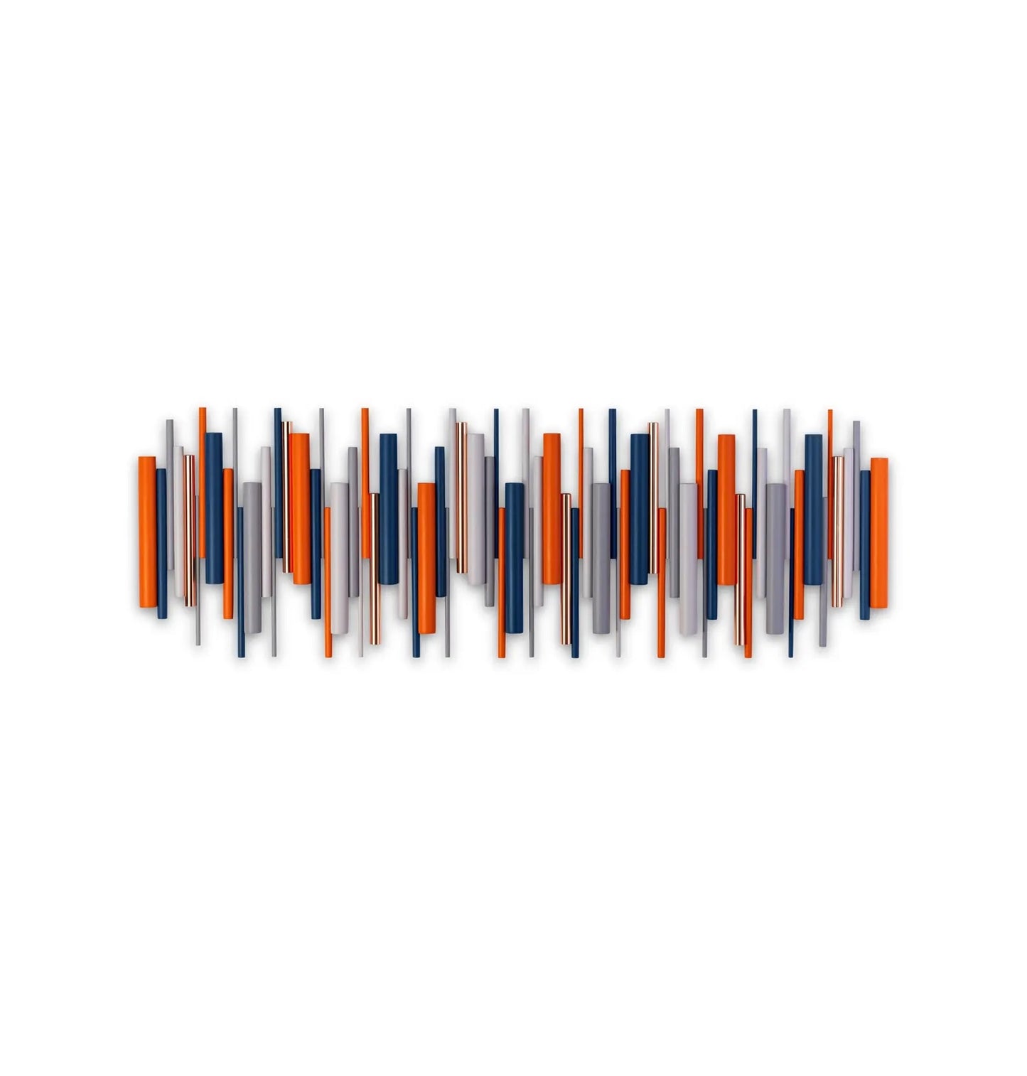 Solstice – Orange & Blue Wood Wall Art | Handmade 3D Wall Sculpture
