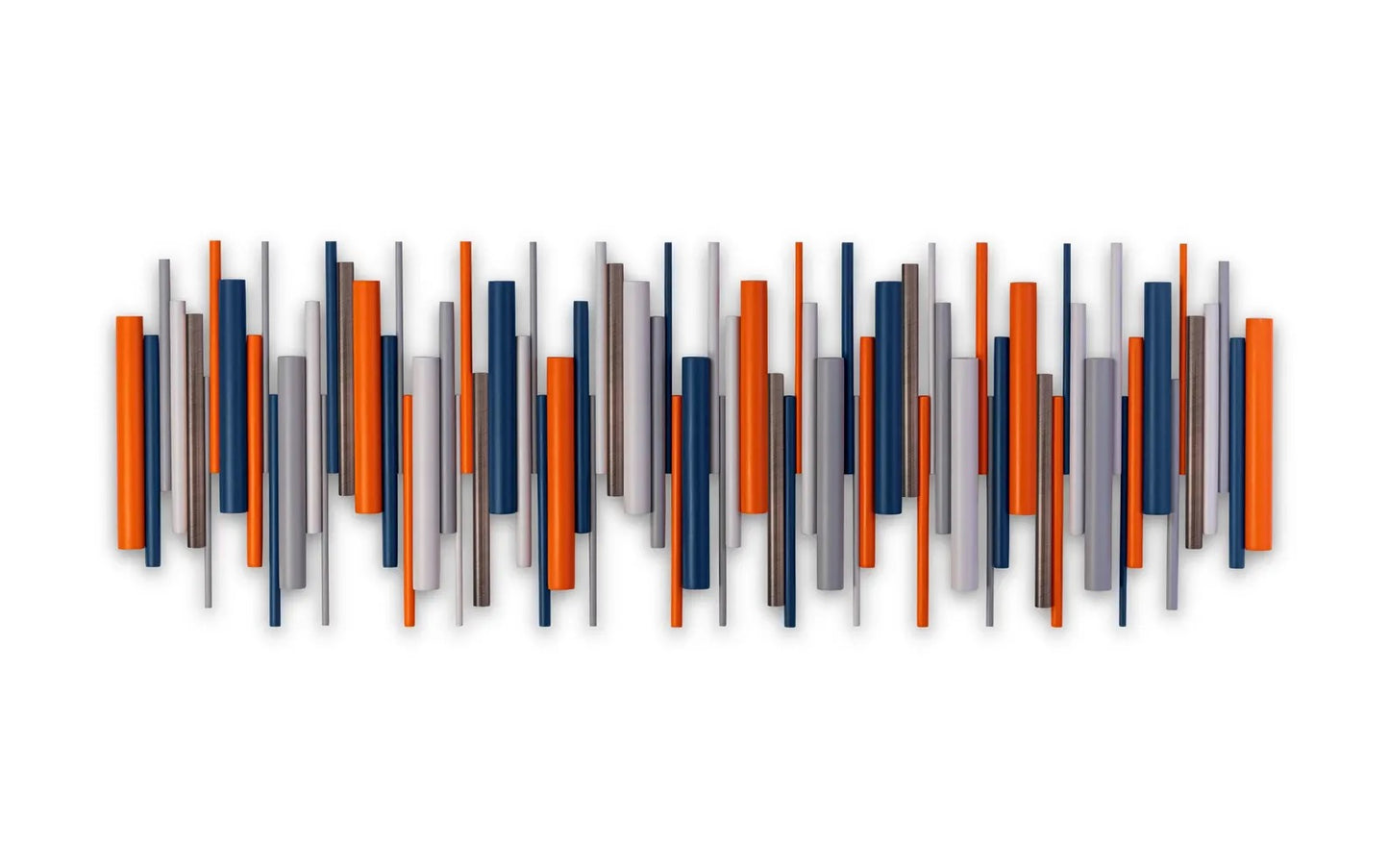 Solstice – Orange & Blue Wood Wall Art | Handmade 3D Wall Sculpture