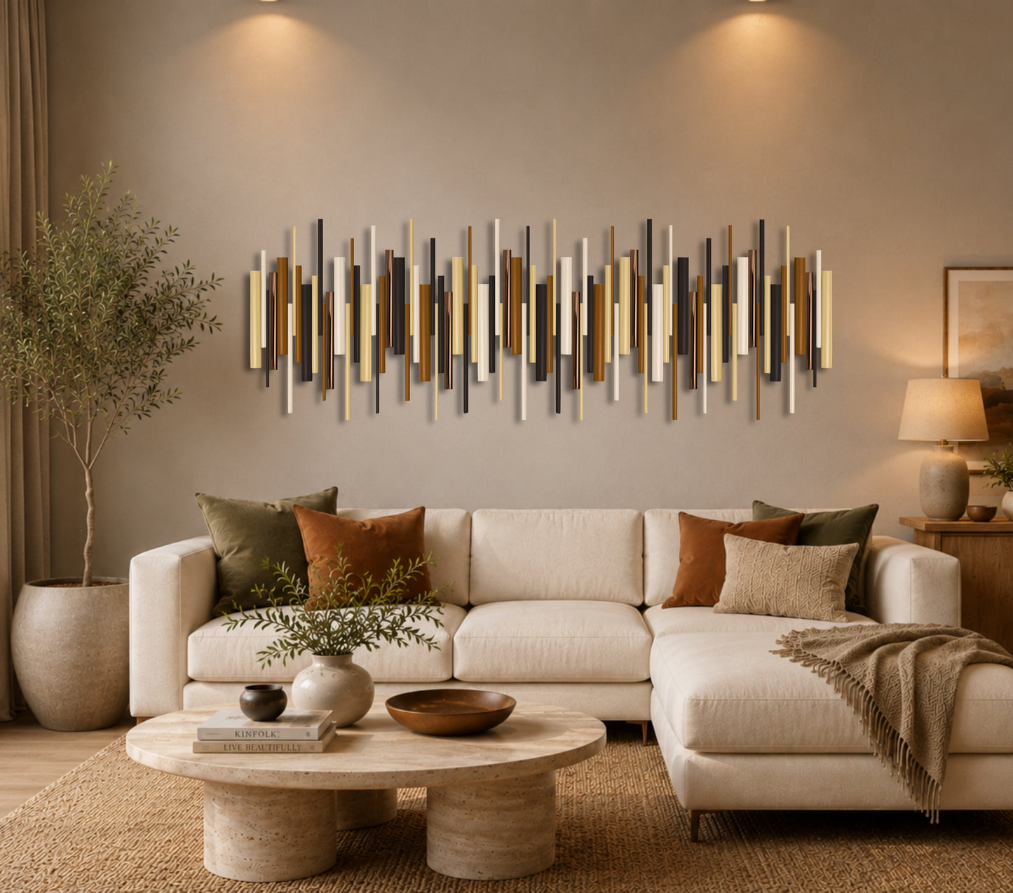 Dune Abstract – Staggered Heights Wood Wall Art