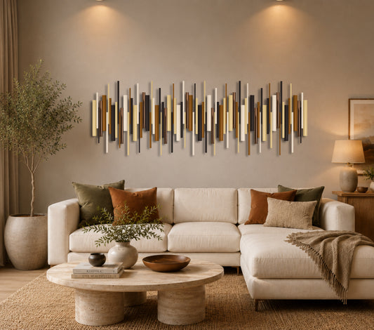 Dune Abstract – Staggered Heights Wood Wall Art