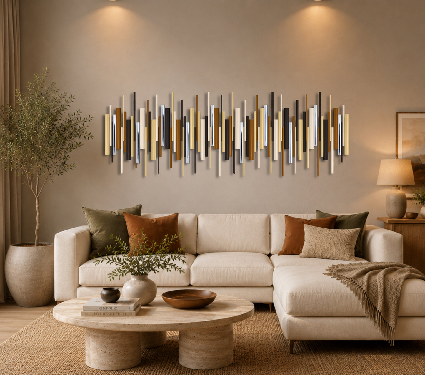 Dune Abstract – Staggered Heights Wood Wall Art