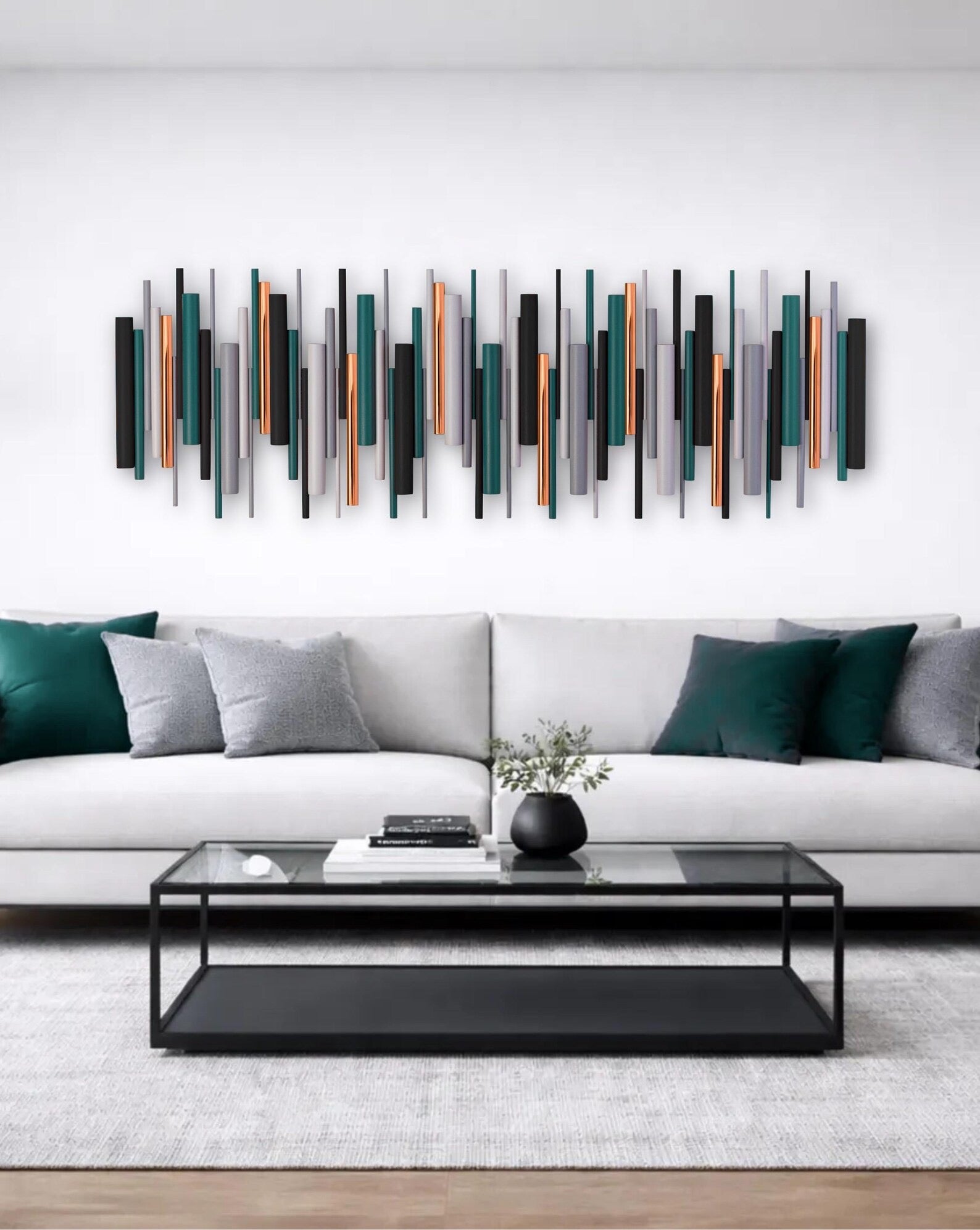 Meridian geometric wall sculpture in interior setting – Berties Blocks