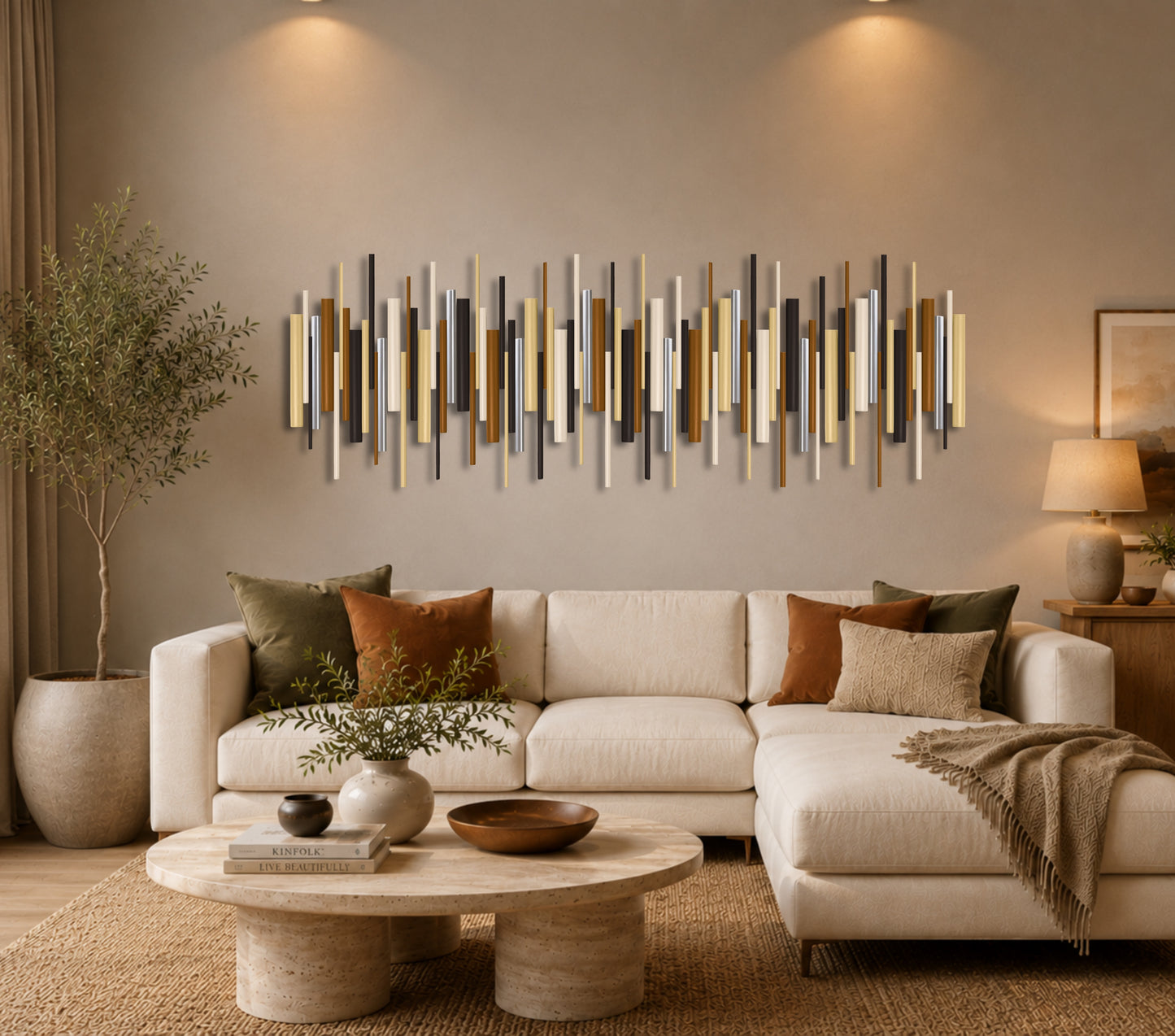 Dune Abstract – Staggered Heights Wood Wall Art